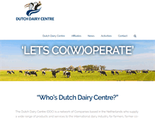 Tablet Screenshot of dutchdairycentre.com